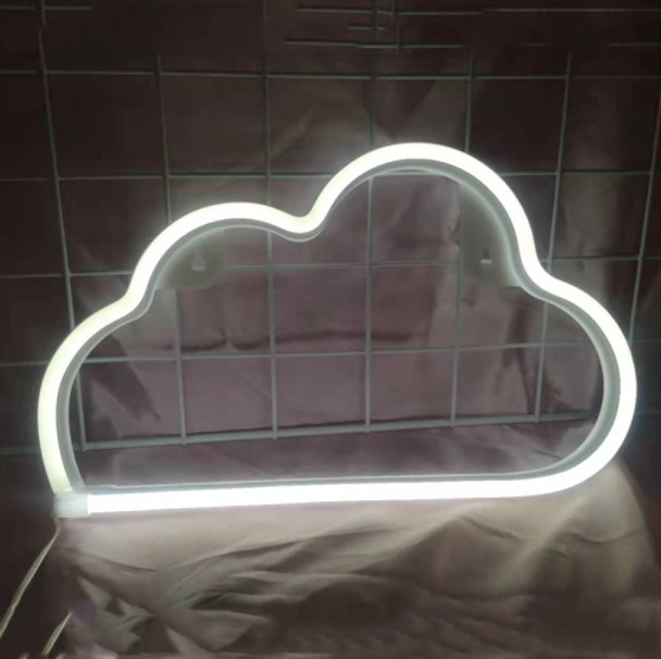 Neon LED Modeling Lamp Decoration Night Light, Power Supply: USB(White Cloud)