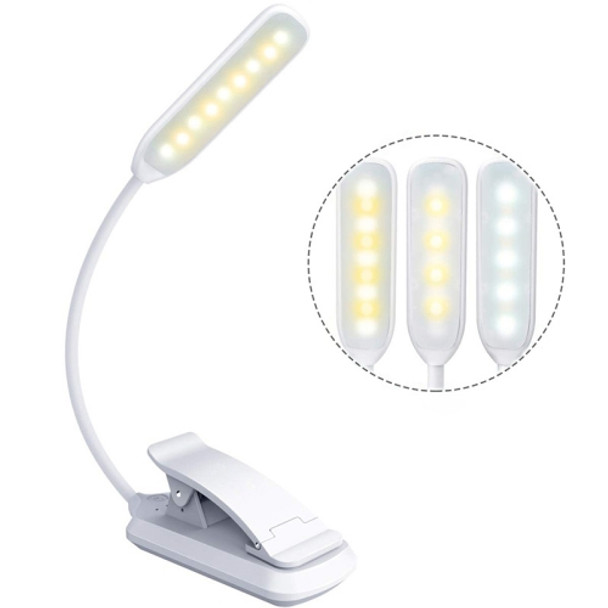 8027-1  9 LEDs Reading Lamp Music Score Clip Light(White)