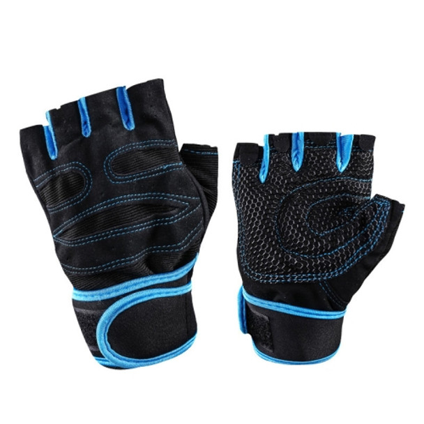 ST-2120 Gym Exercise Equipment Anti-Slip Gloves, Size: L(Blue)