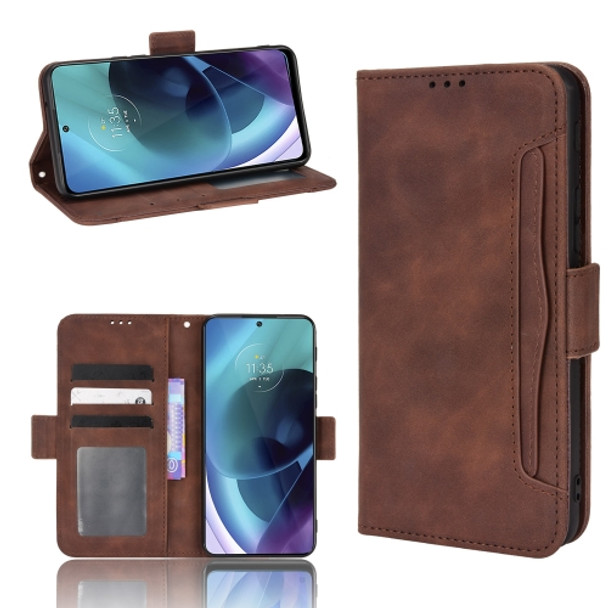 For Motorola Moto G41 / G31 Skin Feel Calf Pattern Leather Phone Case(Brown)