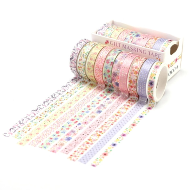 2 Sets Hot Stamping Handbook And Paper Tape(Flower)