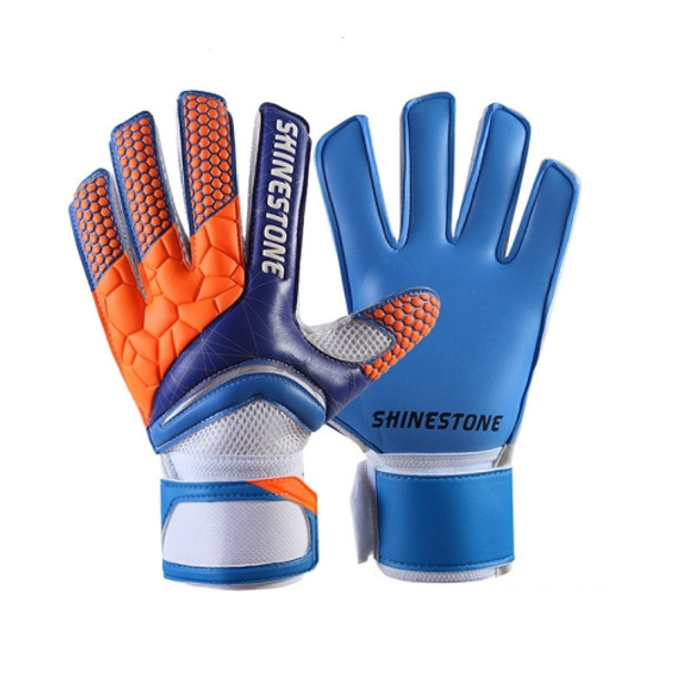 SHINESTONE ST915 1 Pair Finger Guards Thick Latex Goalkeeper Gloves, Size: 8(Blue)