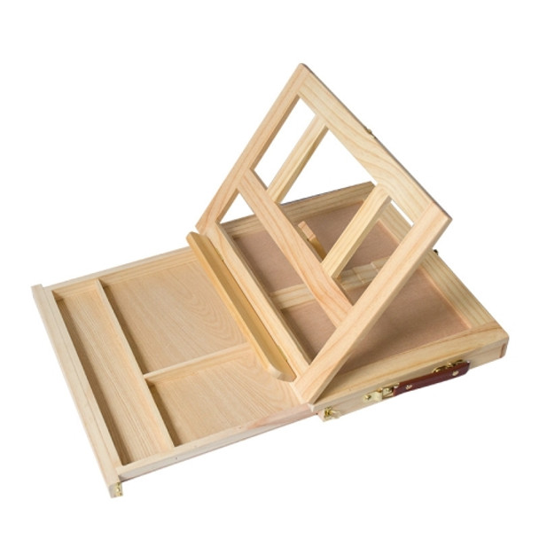 Desk Drawer Folding Sketch Pine Easel(Wood Color)