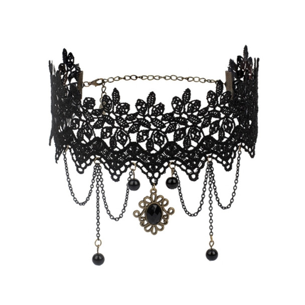 Fringe Lace Gothic Lolita Vintage Necklace,Style: 1531
