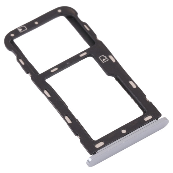 SIM Card Tray + Micro SD Card Tray for ZTE Blade V9 (Silver)