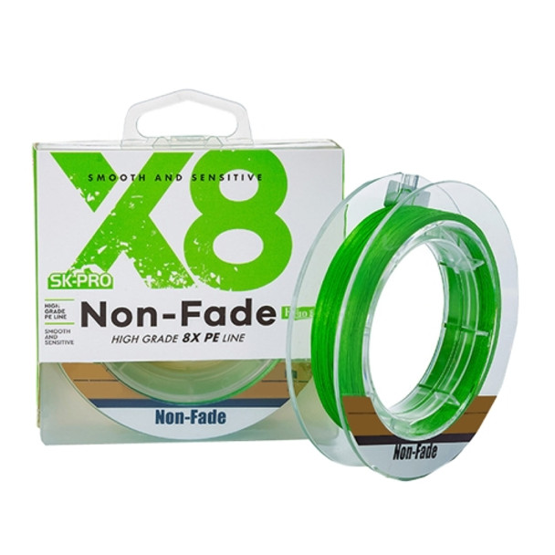 NON-FADE X8 150m 8 Code PE Pish Line, Line number: No. 1.0(Green)