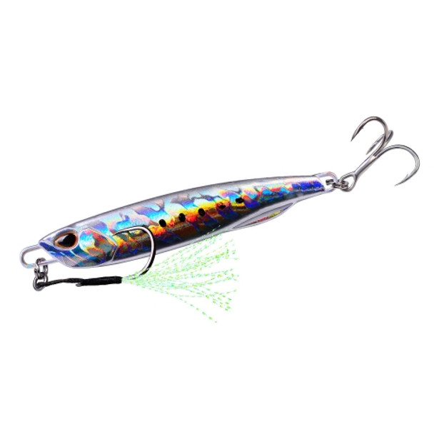 3 PCS PROBEROS LF103 Simulation Metal Sea Fishing Bait, Specification: 40g(G With Hook)