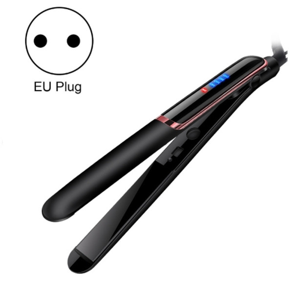 35W 2 In 1 Curling and Straightening Dual-use Electric Splin,Specification: EU Plug(Black)