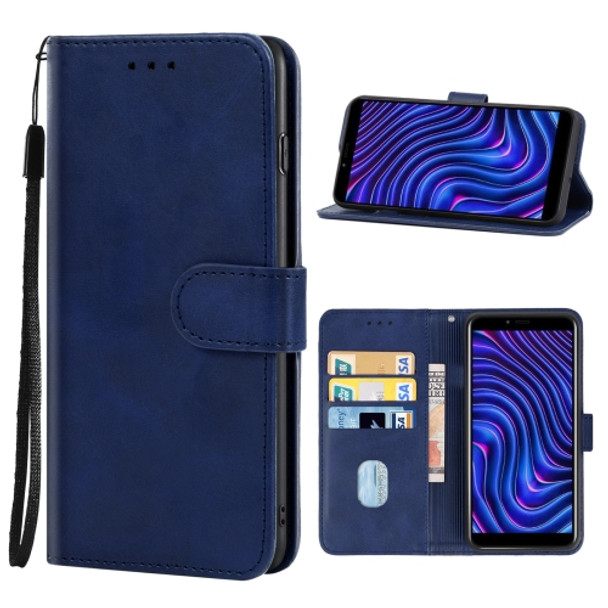 Leather Phone Case For BLU C5 Max(Blue)