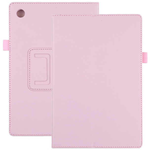 For Samsung Galaxy Tab A8 10.5 2021 Litchi Texture Solid Color Leather Tablet Case(Pink)