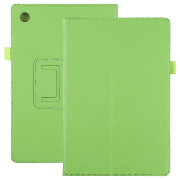 For Samsung Galaxy Tab A8 10.5 2021 Litchi Texture Solid Color Leather Tablet Case(Green)