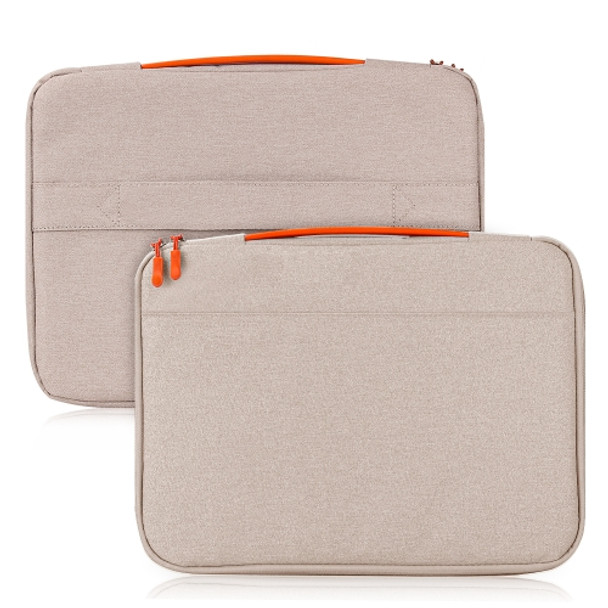 12 inch Two-way Zipper Portable Laptop Liner Bag(Khaki)