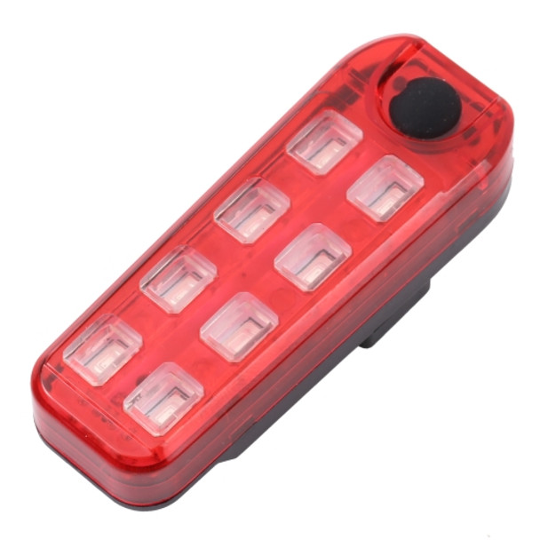 QZ-W007 8 x SMD Rechargeable Monochromatic Bicycle Safety Warning Tail Light(Red Light)