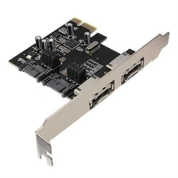 SATA PCI-E to ESATA Riser Card + SATA 3.0 6G PCIe to SATA Expansion Card