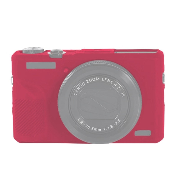 Soft Silicone Protective Case for Canon PowerShot G7 X Mark III / G7X III / G7X3(Rose Red)
