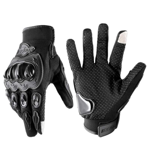 BSDDP RH-A0107 Motorcycle Riding Anti-Fall Full Finger Gloves, Size: XXL(Black)