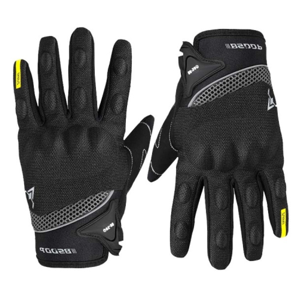 BSDDP A0131 Oudoor Motorcycle Riding Anti-Slip Gloves, Size: M(Black)