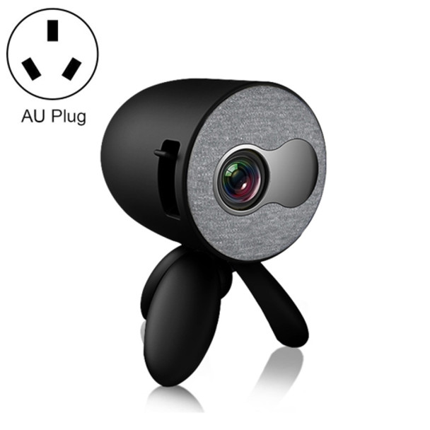 YG220 Basic Version Children Projector Mini LED Portable Home Speaker Projector, Plug Type:AU Plug(Black)