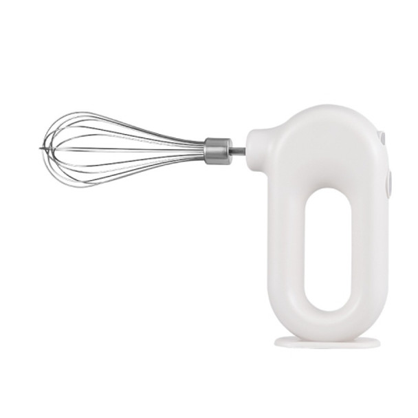 Wireless Handheld Electric Egg Beater Cake Mixer, Specification: Single Rod (Pearl White)