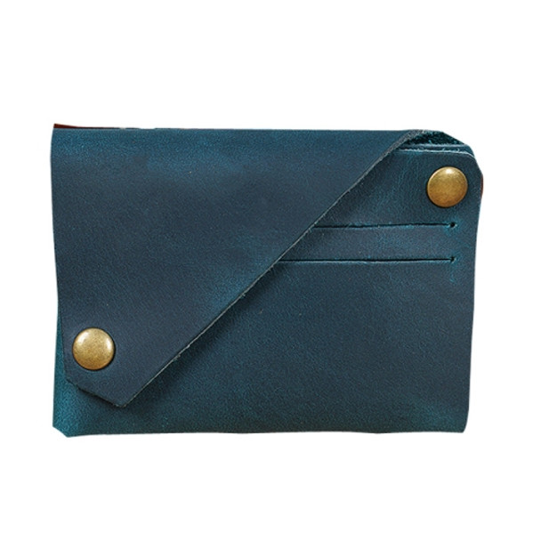 18K-120 Leather Bank Card Storage Bag Card Holder(Blue )