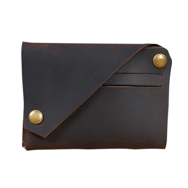 18K-120 Leather Bank Card Storage Bag Card Holder(Coffee)