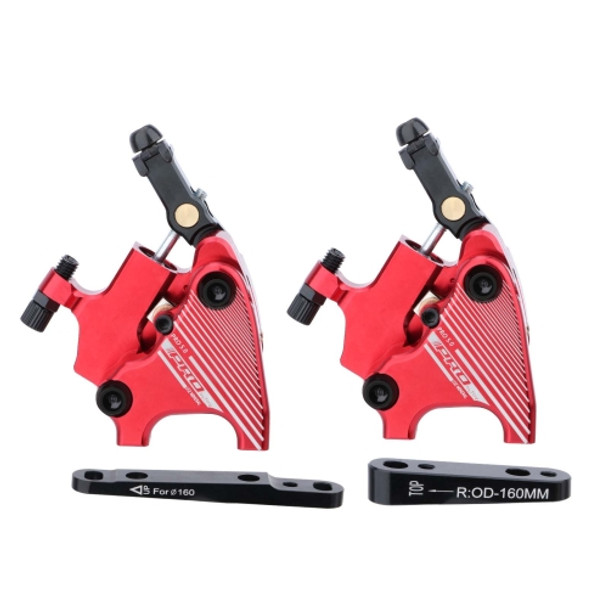 1 Pair IIIPRO Flat Mount Road Calipers Bilateral Brakes(Red)
