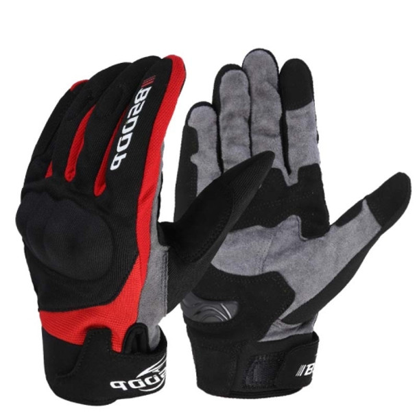 BSDDP A0117 Motorcycle Outdoor Riding Antiskid Gloves, Size: L(Red)