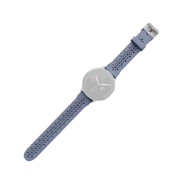 For Samsung Galaxy Watch4 40mm Silicone Hollowed-Out Printed Strap(Rock Cyan)