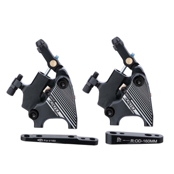 1 Pair IIIPRO Flat Mount Road Calipers Bilateral Brakes(Black)