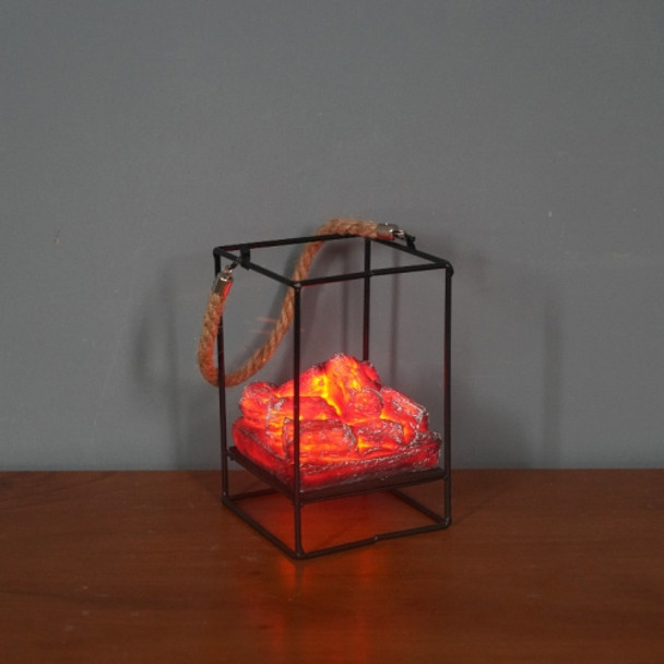 Imitation Charcoal Flame Lamp LED Wrought Iron Holiday Decoration, Spec: Charcoal A