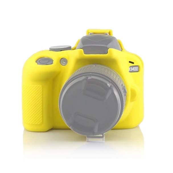 Soft Silicone Protective Case for Nikon D3400 / D3300 (Yellow)