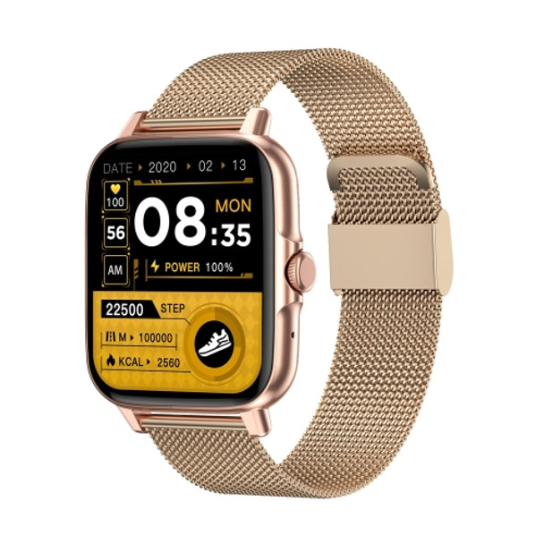 GT50 1.69 inch TFT Screen Steel Strap Smart Watch, Support Bluetooth Call / NFC Function(Gold)