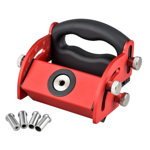 Aluminum Alloy Woodworking Inclined Hole Locator Punching Locator(Red)