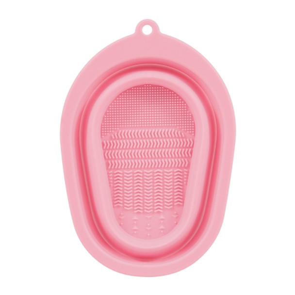2 PCS Silicone Makeup Brush Puff Cleaning Pad(Pink)