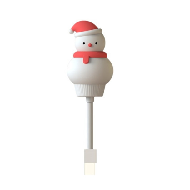 Cartoon USB Power Mini Night Light, Style: Remote Control Version(Snowman)