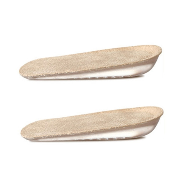 2 Pairs GEL Increasing High Insole Fleece Invisible Increased Pad, Size: L Code 1cm(Apricot)