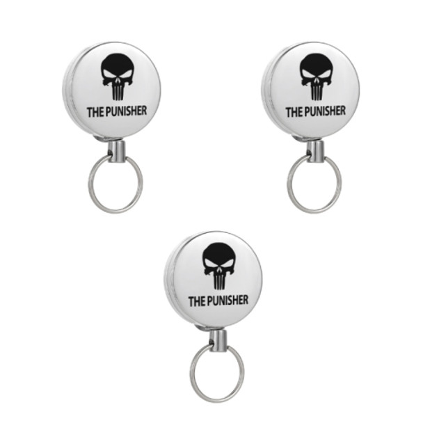 3 PCS High Resilience Telescopic Steel Wire Anti-lost Anti-theft Key Ring(Skeleton)