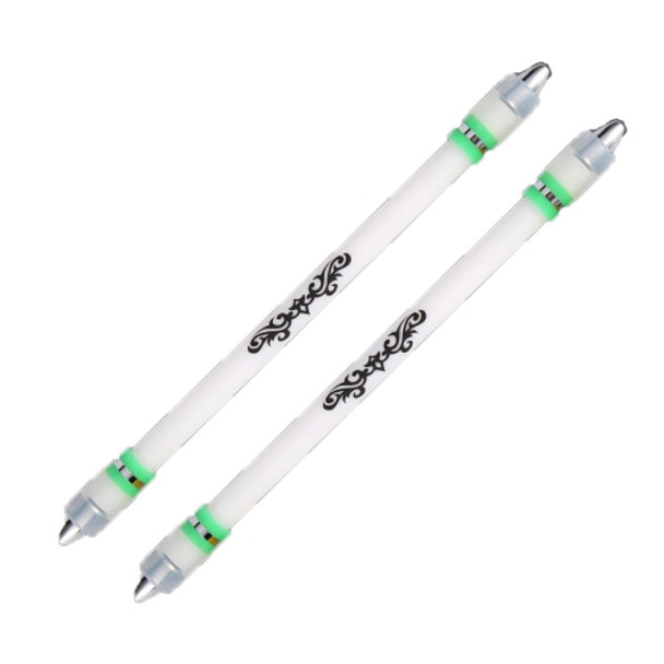 2 PCS Visual Spinning Pen Drop Resistant No Refill Rotary Pen Special(A7 Green)