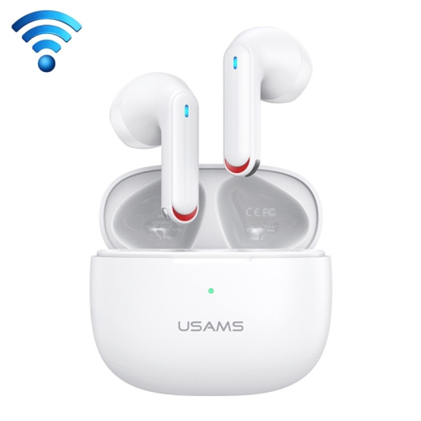 USAMS NX10 ENC Dual Microphone Noise Cancelling TWS Wireless Bluetooth Earphone (White)
