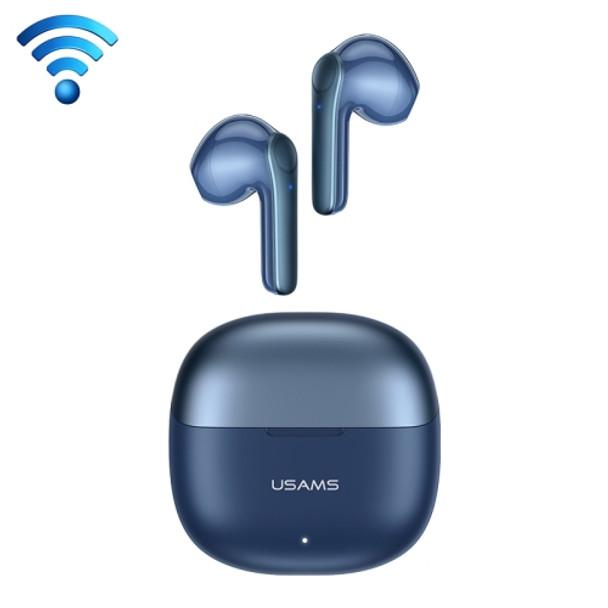USAMS XH09 TWS Binaural Semi-in-ear Wireless Bluetooth Earphone (Blue)