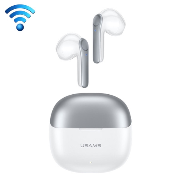 USAMS XH09 TWS Binaural Semi-in-ear Wireless Bluetooth Earphone (White)