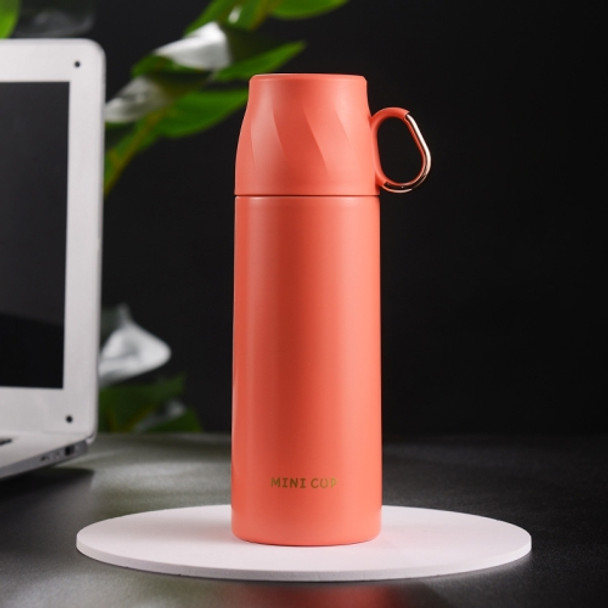 350ml 304 Stainless Steel Handy Cup with Lid Vacuum Insulation Cup(Orange)