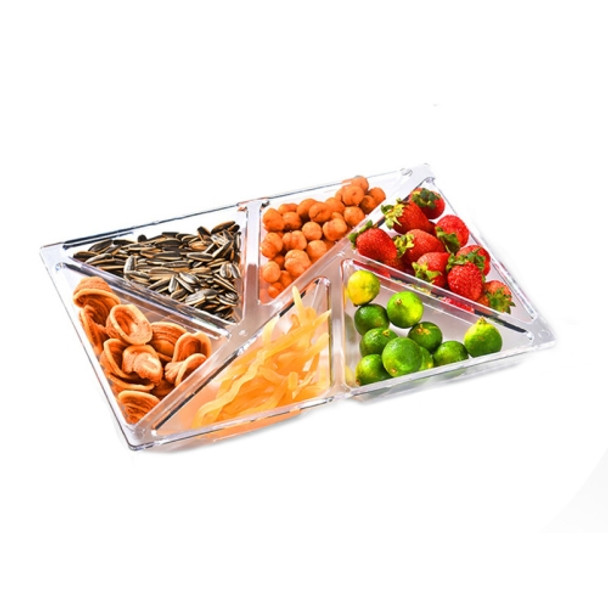 6 In 1 Multifunctional Compartmental Fruit Tray, Style: Transparent
