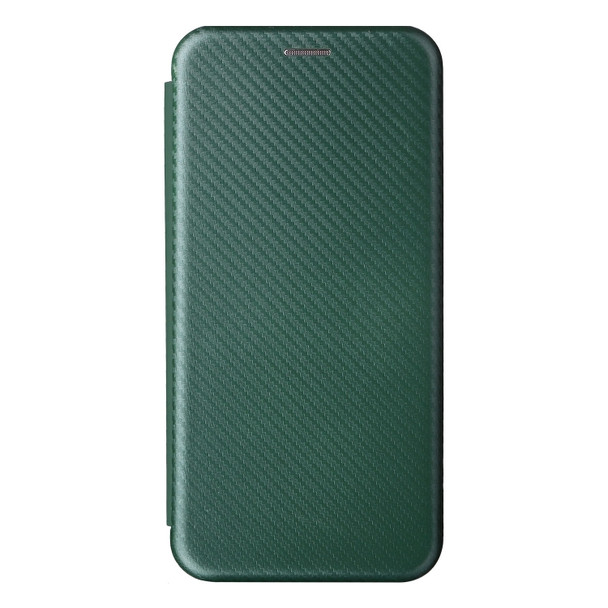 For Blackview A55 Carbon Fiber Texture Magnetic Horizontal Flip PU Phone Case(Green)