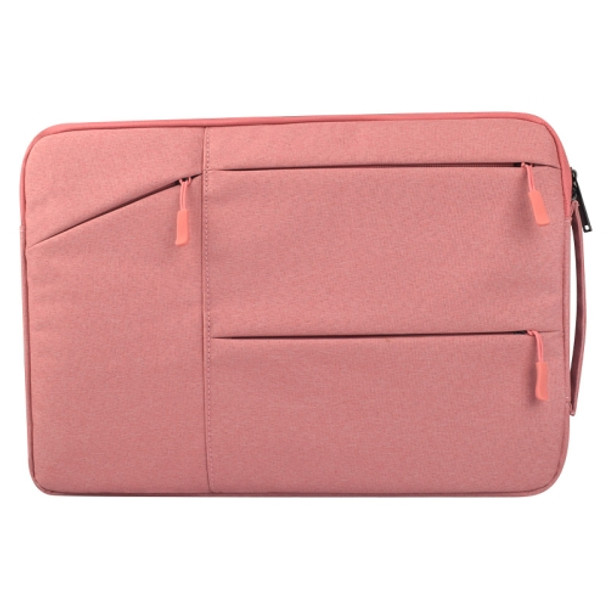 Universal Multiple Pockets Wearable Oxford Cloth Soft Portable Simple Business Laptop Tablet Bag, For 12 inch and Below Macbook, Samsung, Lenovo, Sony, DELL Alienware, CHUWI, ASUS, HP (Pink)