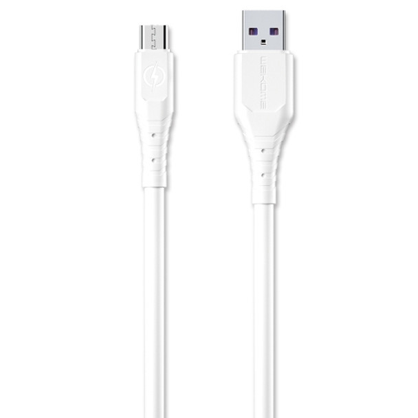 WK WDC-152 6A Micro USB Fast Charging Data Cable, Length: 3m (White)