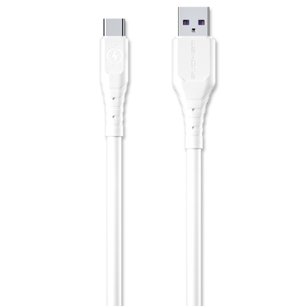 WK WDC-152 6A Type-C / USB-C Fast Charging Data Cable, Length: 1m(White)