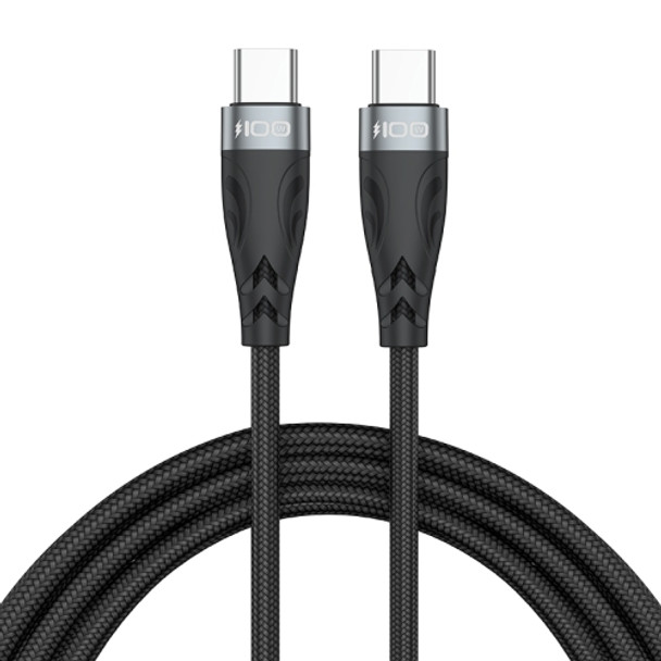 ADC-008 100W USB-C / Type-C to USB-C / Type-C Fast Charge Data Cable, Cable Length:1m(Black Grey)
