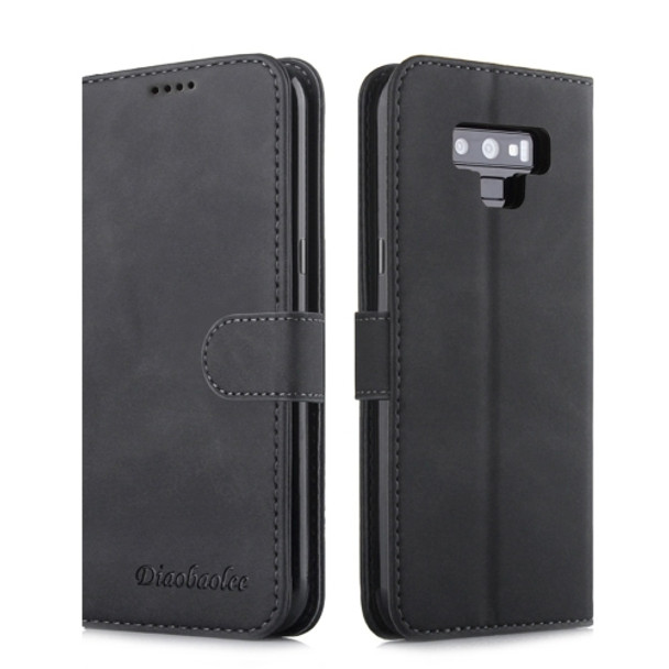 For Galaxy Note 9 Diaobaolee Pure Fresh Texture Horizontal Flip Leather Case, with Holder & Card Slot & Wallet & Photo Frame(Black)