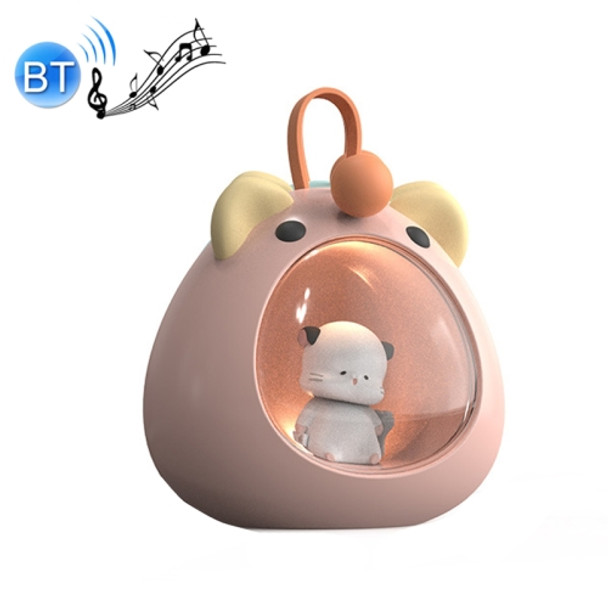 USB Bluetooth Audio Bedroom Atmosphere Cartoon Night Light, Style: 4 Fur Bluetooth Type (Cherry Pink)